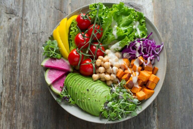 Fresh vegetable salad bowl