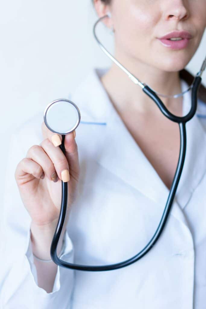 Physician with a stethoscope ready for a results review at Integria Precision Medicine