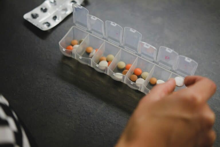 Medication and supplement organizer for a medication review at Integria Precision Medicine